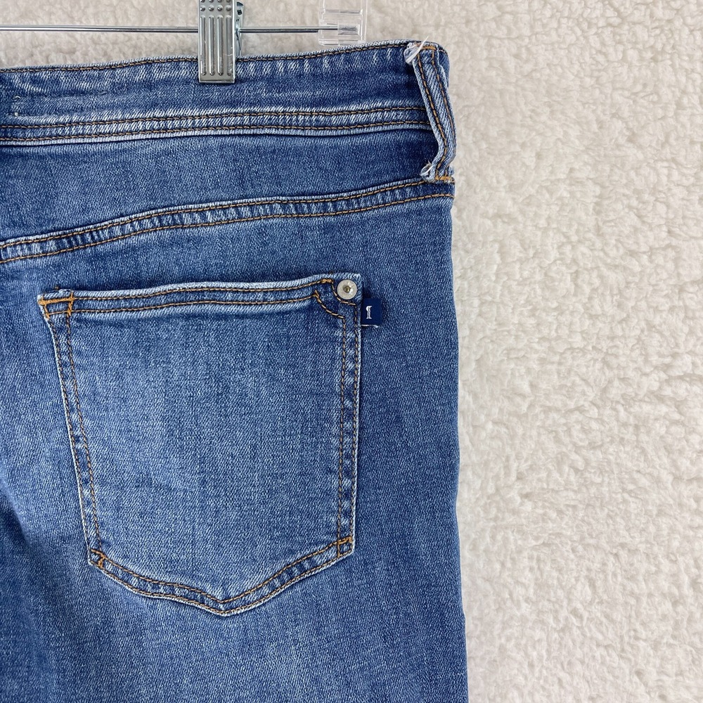 Pilcro Slim Boyfriend Crop Jeans Womens Size 30 Blue Denim Distressed Mid-Rise - Picture 12 of 16